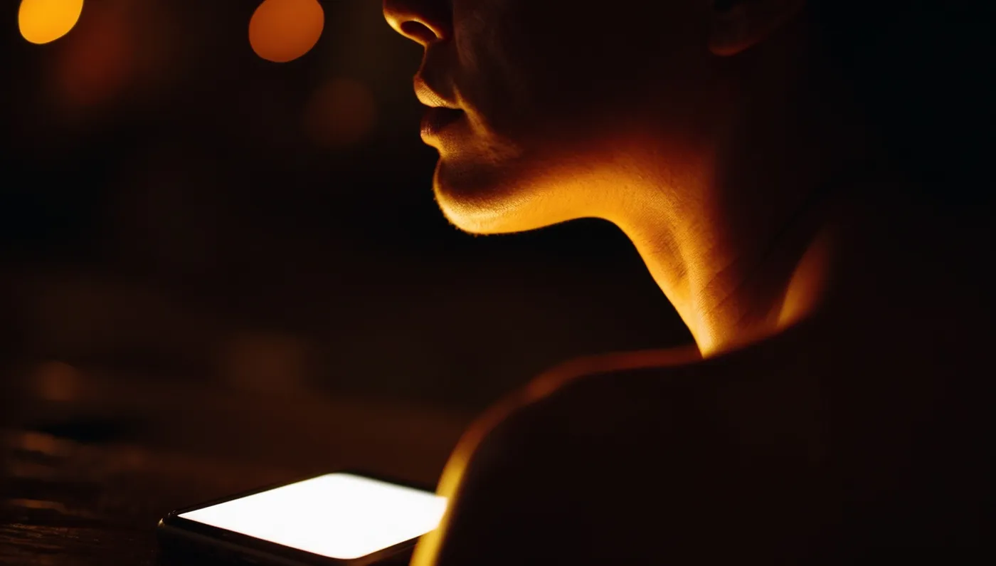 Une épaule nue éclairée d’un seul côté, le reste dans l’ombre.